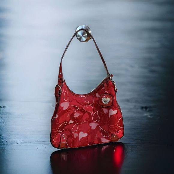 XOXO Bags Xoxo Jacquard Fabric Hobo Bag Pink And Red Poshmark